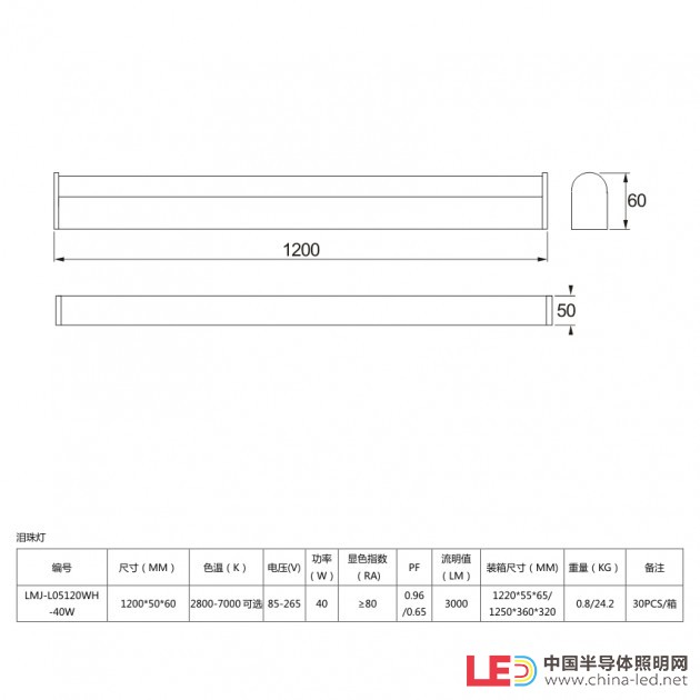 6 led净化泪珠灯参数